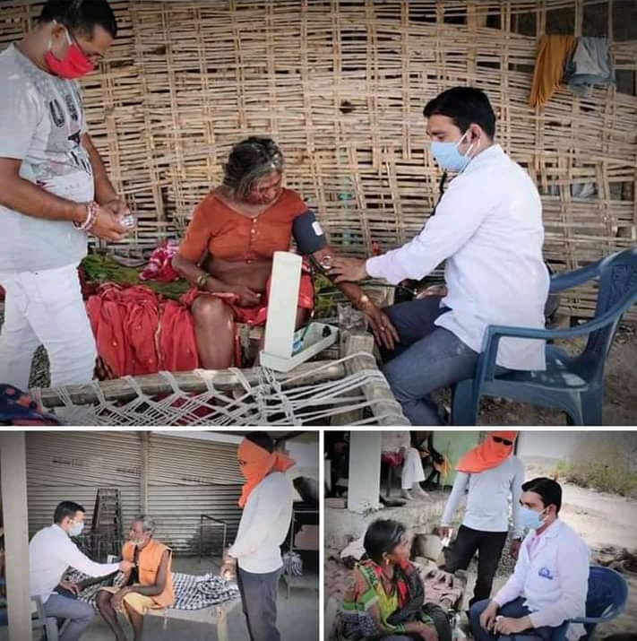 Read more about the article बौद्ध पौर्णिमेचे औचित्यसाधून डॉ. कुणाल भोयर व त्यांच्या मित्र परिवाराच्या वतीने गरजुंना अन्नदान व वैद्यकीय तपासणी