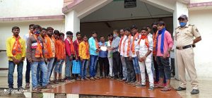 Read more about the article विविध मागण्यांसाठी हदगाव येथे मनसेचे बोंब मारो आंदोलन