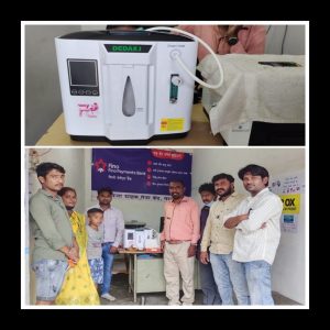 Read more about the article माता अन्नपूर्णा जनकल्याण बहुद्देशीय संस्थेच्या वतीने ऑक्सिजन मशीन माजरीवासीयांच्या सेवेत