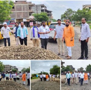 Read more about the article स्वाभिमानी संभाजी ब्रिगेड च्या मागणीला यश छत्रपती चौक ते भवानी चौक रस्त्याच्या कामाला सुरुवात.