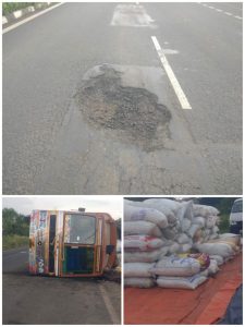 Read more about the article राष्ट्रीय महामार्ग क्रमांक सात झाला जीवघेणा खड्यामय रस्त्याने झाले अनेक अपघात