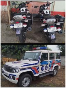 Read more about the article वडकी पोलीस स्टेशनला 3 नवीन वाहने,ठाणेदार विनायकराव जाधव यांची माहिती