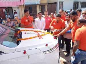 Read more about the article गांधी उद्यान योग वरोरा यांना नितीन जी गडकरी यांच्याकडून ऍम्ब्युलन्स भेट,लोकार्पण सोहळा संपन्न