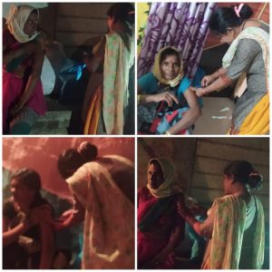 Read more about the article वनोजा येथे घरोघरी जाऊन लसीकरण मोहीम संपन्न