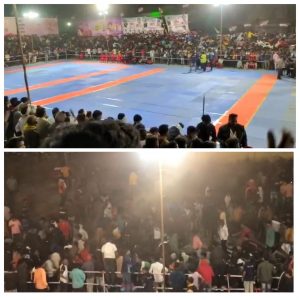 Read more about the article धक्कादायक:पत्यासारखी कोसळली प्रेक्षक गॅलरी,प्रेक्षक गंभीर जखमी