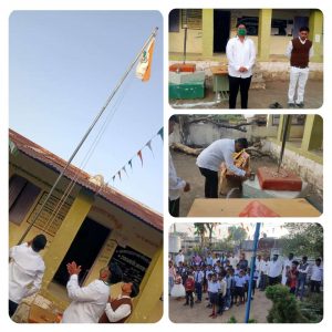 Read more about the article प्रजासत्ताक दिनानिमित्त ग्रामपंचायत कार्यालयात करंजी ( सो ) येथे मा.उपसरपंच अनिल कोडापे यांचे हस्ते ध्वजारोहण करण्यात आले.