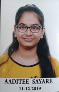 Read more about the article युक्रेनहुन सुखरूप पोहचली वरोऱ्याची अदिती सायरे ,भारतीय दूतावासाचे मानले आभार