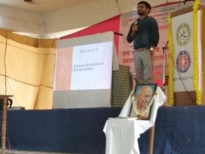 Read more about the article सेवा योजना शिबिरात टाटा कॅन्सर केअर प्रोग्रॅम,चंद्रपूर यांच्या वतीने कॅन्सर विषयक कार्यशाळा