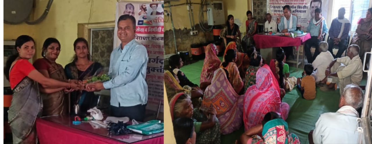 Read more about the article व्यसनाच्या भस्मासुराने समाजातील प्रगती भस्मसात केली – दिलीप भोयर,तरोडा येथे निराधार लाभार्थीना दिली व्यसनमुक्तीची शपथ