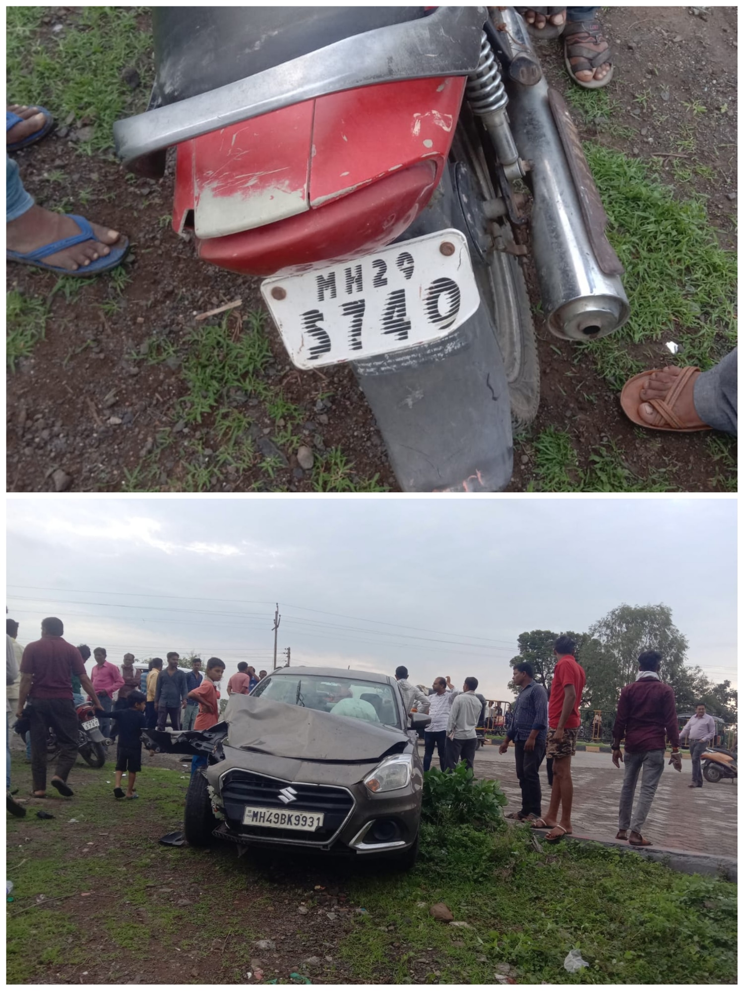 Read more about the article अपघाताची शृंखला थांबता थांबेना राळेगाव शहरात आज विचित्र अपघात