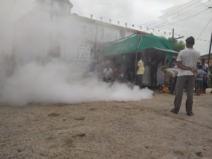 Read more about the article साथीच्या आजारांना आळा घालण्यासाठी ग्राम पंचायत कडून गावात केली डास नाशक धुर फवारणी