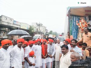 Read more about the article ढाणकी येथील पोलीस चौकीतील गणपती बाप्पाचे थाटात विसर्जन