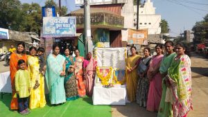 Read more about the article शिवजयंती उत्सव समितीच्या वतीने राजमाता जिजाऊ जयंती व स्वामी विवेकानंद जयंती साजरी