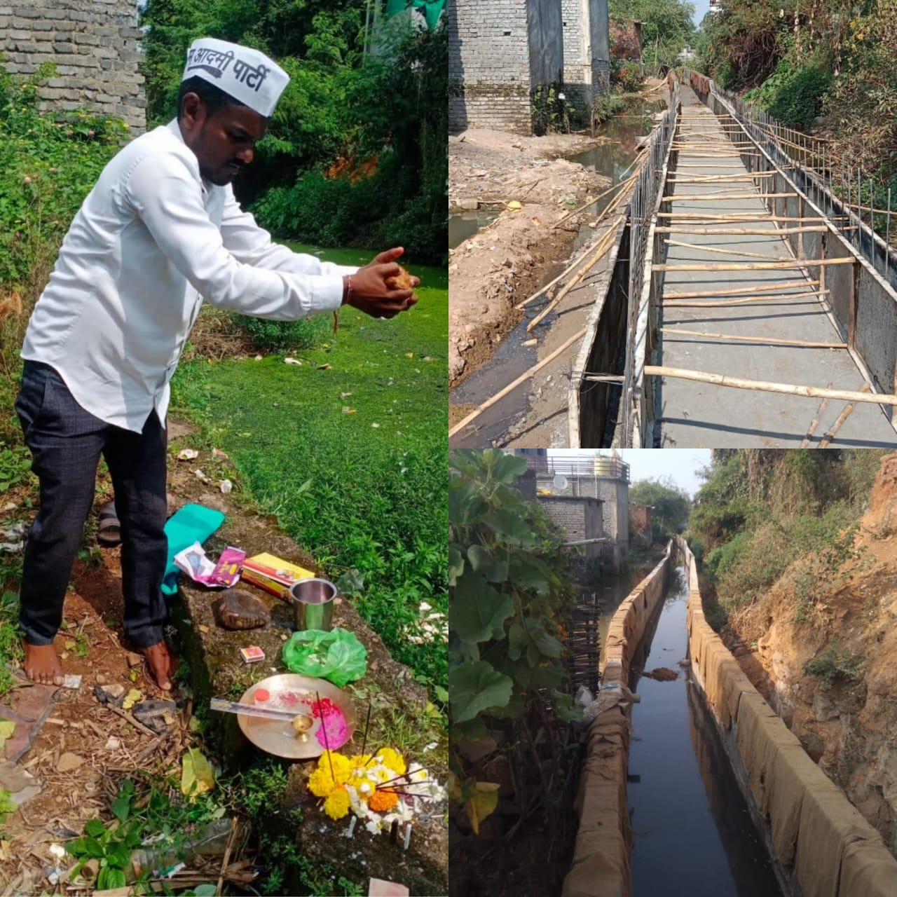 Read more about the article आम आदमी पार्टी चंद्रपूर चा प्रयत्नाला यश, डॉ. आंबेडकर नगर प्रभाग मधील त्या अर्धवट नाल्याचे काम पूर्ण