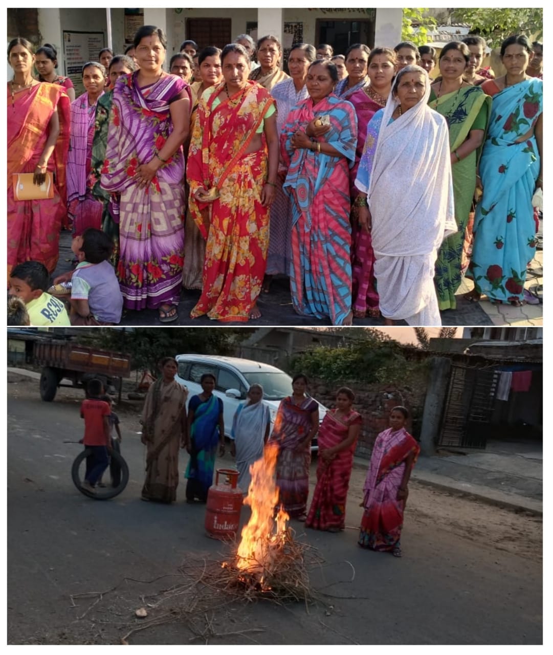 Read more about the article बोरी इचोड येथे गॅस दरवाढीविरोधात शिवसेना उद्धव ठाकरे गटाकडून महिलांनी केले निषेध आंदोलन