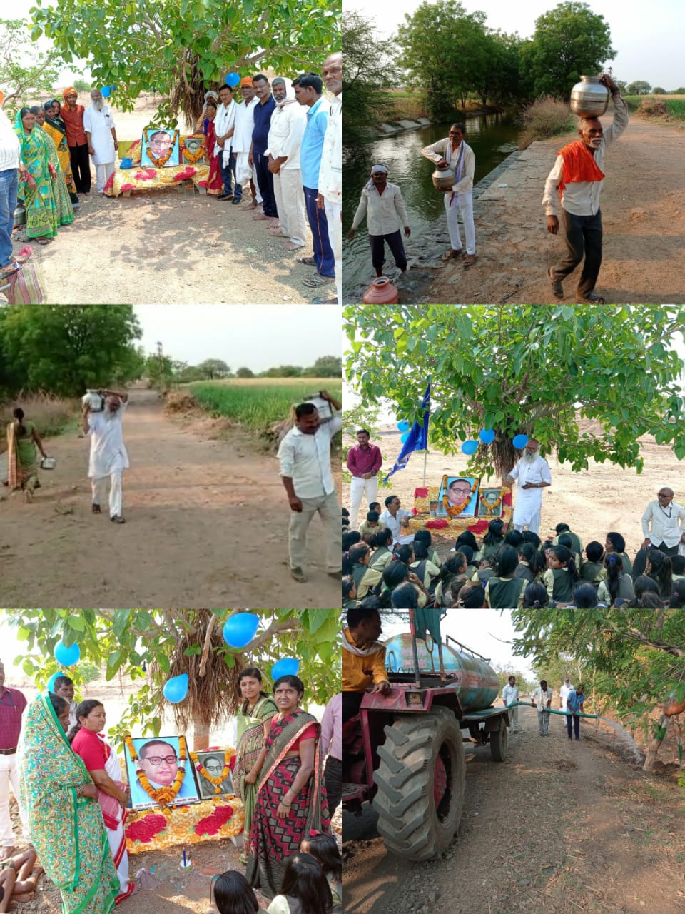 Read more about the article वृक्षवल्लीआम्हा सोयरे वनचरे,वृक्षांना पाणी देत बाबासाहेबांना अभिवादन