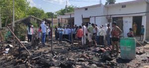 Read more about the article घराला आग लागून नुकसान,आगीचे  कारण अद्याप अस्पष्ट