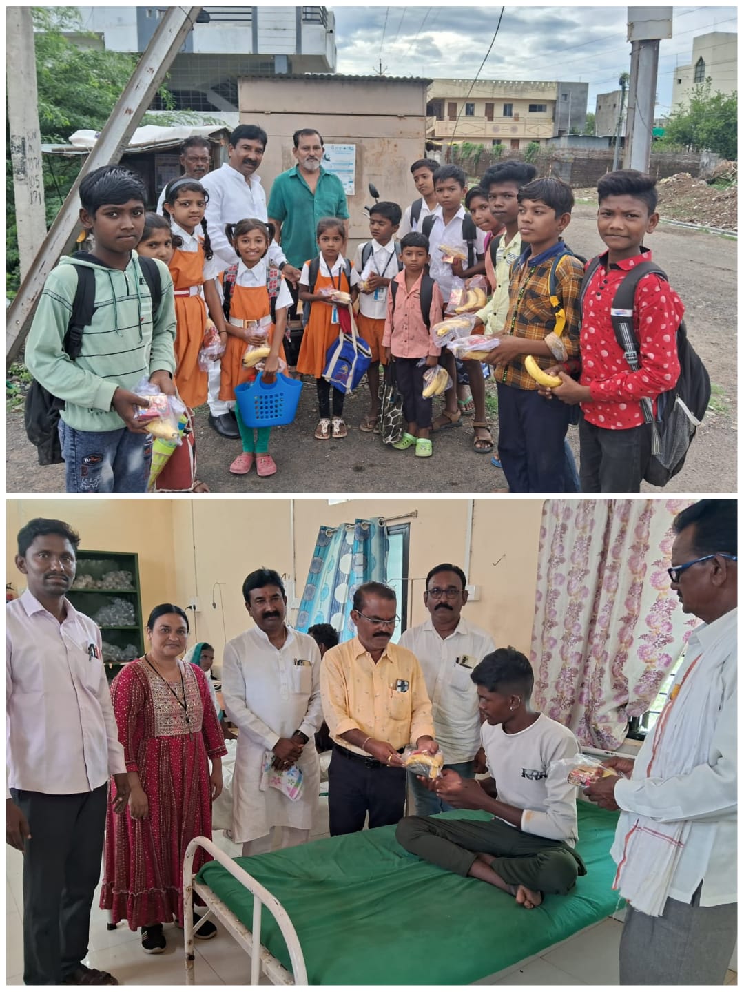 Read more about the article <em>किरण कुमरे यांच्या वाढदिवसानिमित्य फळ वाटप</em>