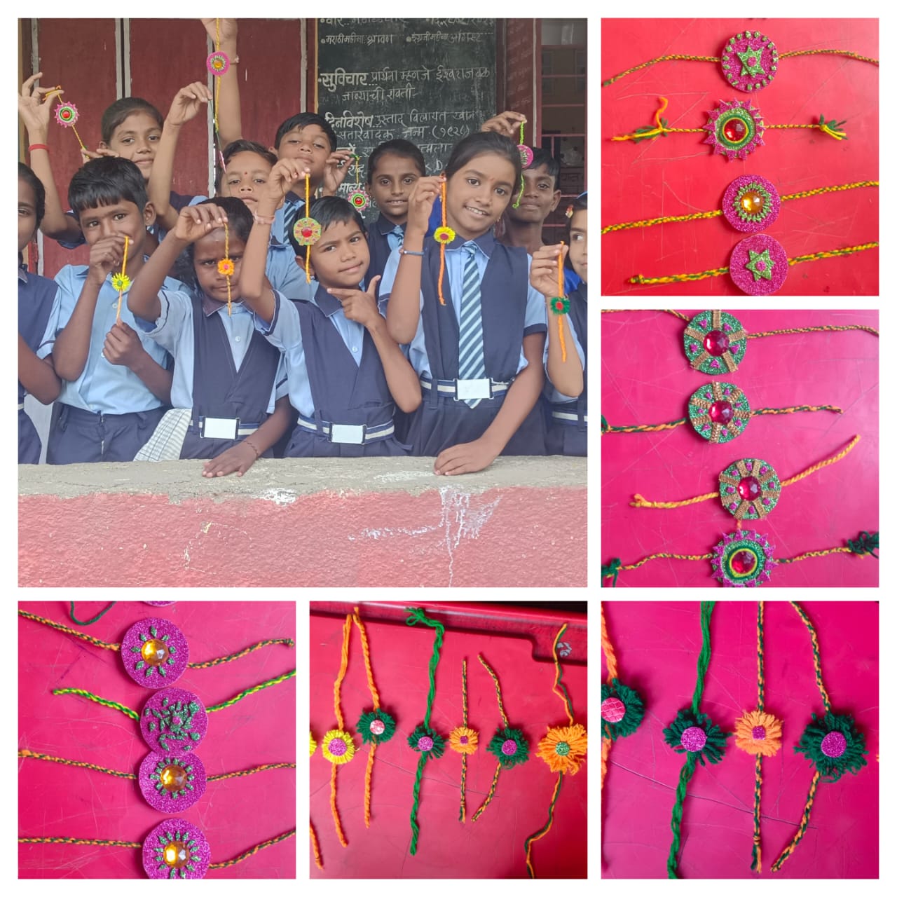 Read more about the article मंगी शाळेतील विद्यार्थ्यांनी स्वकल्पनेतून बनविल्या आकर्षक राख्या, शिक्षकांकडून प्रशिक्षण अनोखा उपक्रम