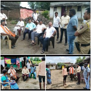 Read more about the article विहिरगाव येथे आत्महत्याग्रस्त कुटुंबाला भेट, आमदार प्रा अशोक ऊईके व तहसीलदार अमित भोईटे यांनी दिली भेट