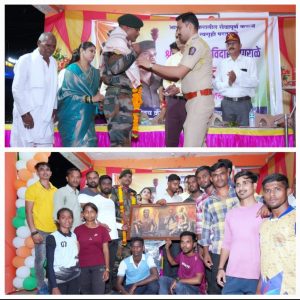 Read more about the article सेवानिवृत्त सैनिकाची भव्य मिरवणूक व नागरी सत्कार सोहळा संपन्न , नवोदय क्रीडा मंडळ व मित्र परिवाराचे आयोजन