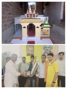 Read more about the article <em>हे भोजाजी तुला वंदिते राजे- महाराजे</em><br><em>दहा महिने अथक परश्रमातून खर्डापासून साकारले आजनसरा देवस्थान</em><br><em>समितीच्या वतीने सुहास उमाटे चा केला सत्कार</em>