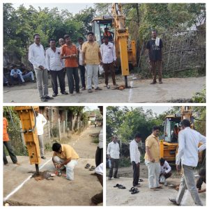 Read more about the article <em>करंजी ( सो ) येथे पाणी-पुरवठा पाईपलाइन च्या कामाला सुरवात..!</em>