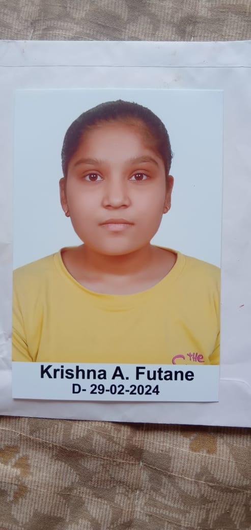 Read more about the article कुमारी क्रिषणा अशोक फुटाणे हिने विज्ञान शाखेत ८२ .८३ % घेत मिळविले सुयश