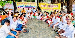 Read more about the article हिंगणघाट शहरातील मेडिकल कॉलेजची जागा निश्चित करण्यासाठी आझाद मैदान मुंबई येथे धरणे आंदोलन,मोठ्या संख्येने महिलांचा सहभाग