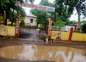 Read more about the article राळेगाव प्र. क्र.16 मधील जी. प.शाळेसमोर पाणीच पाणी!,<em>विद्यार्थ्यांना येण्याजण्यात अडचण</em>