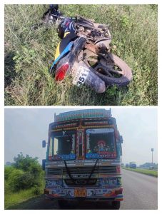 Read more about the article विरुद्ध दिशेने येणाऱ्या ट्रकला दुचाकीची धडक.दोन जण गंभीर जखमी, किन्ही फाट्यासमोरील घटना